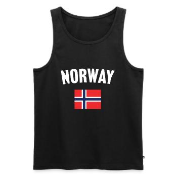 Norway Flag - Men's Premium Organic Tank Top - black - Front - Michal (187cm)