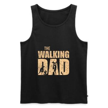 The Walking Dad gift - Men's Premium Organic Tank Top - black - Front - AI Model Male 178 light (178cm)