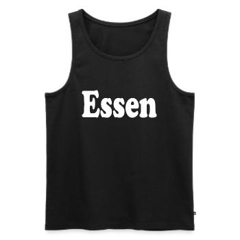eat - Men's Premium Organic Tank Top - black - Front - AI Model Male 178 light (178cm)