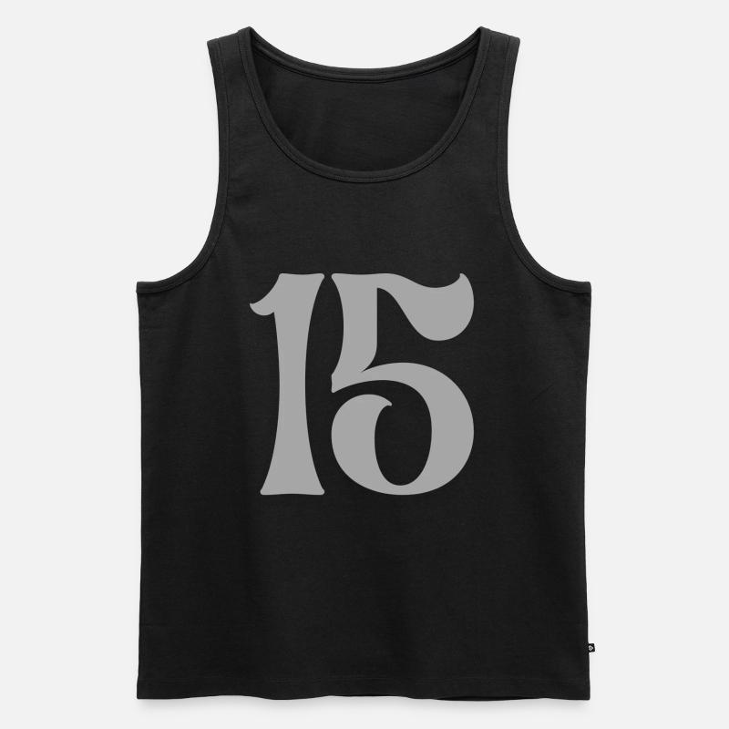 15 - Männer Premium Bio Tank Top - Schwarz