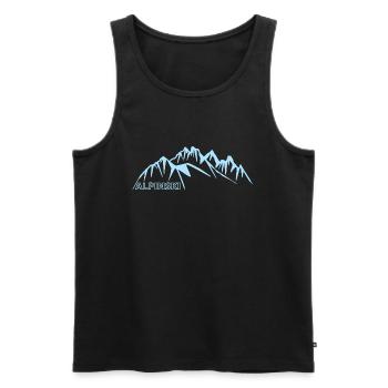 Alpine skiing, downhill skiing, winter holidays in the mountains - Men's Premium Organic Tank Top - black - Front - Michal (187cm)