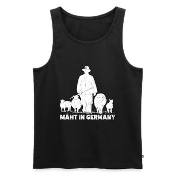 Mäht in Germany Schafe Schafhirte Geschenk - Männer Premium Bio Tank Top - Schwarz - Vorne - Michal (187cm)