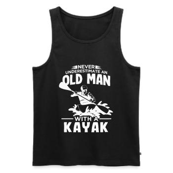 Paddeln Paddelboot Kajak Kajakfahren - Männer Premium Bio Tank Top - Schwarz - Vorne - AI Model Male 178 light (178cm)