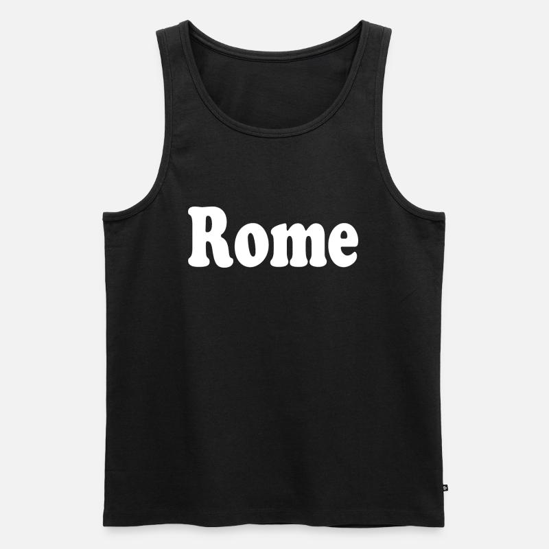 rome rom - Männer Premium Bio Tank Top - Schwarz
