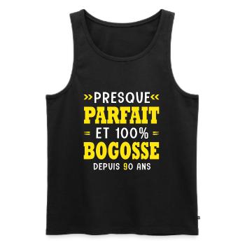 90 ans Parfait bogosse 90 ans anniversaire - Débardeur bio Premium Homme - noir - Devant - Michal (187cm)