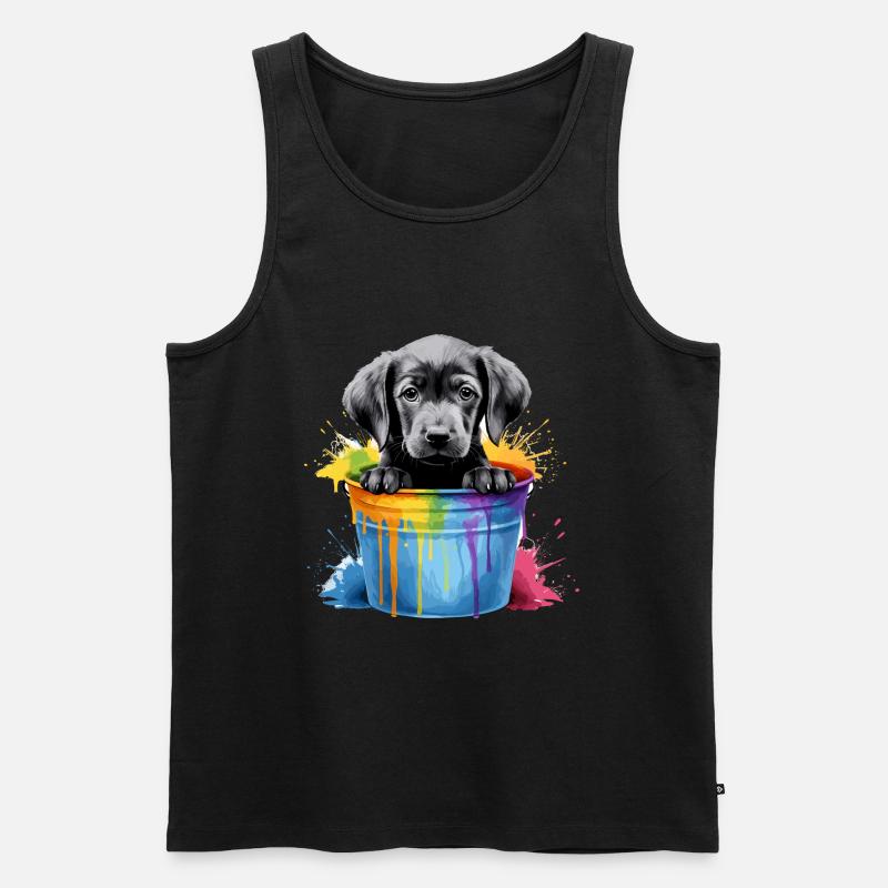 Labrador Hund Hunderasse - Männer Premium Bio Tank Top - Schwarz