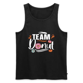 Team Donut Gâteau Bonbons Dessert Humour Cadeau - Débardeur bio Premium Homme - noir - Devant - Michal (187cm)