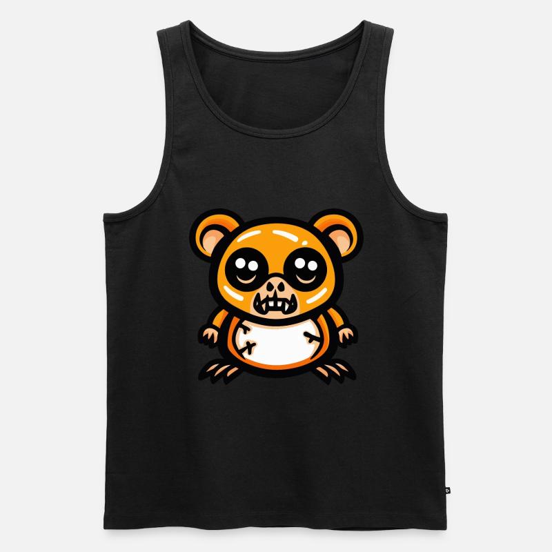 Hamster Halloween Comic Lustig - Männer Premium Bio Tank Top - Schwarz
