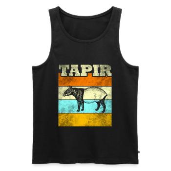 tapir - Men's Premium Organic Tank Top - black - Front - AI Model Male 178 light (178cm)
