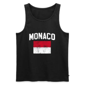 Monaco - Débardeur bio Premium Homme - noir - Devant - AI Model Male 178 light (178cm)
