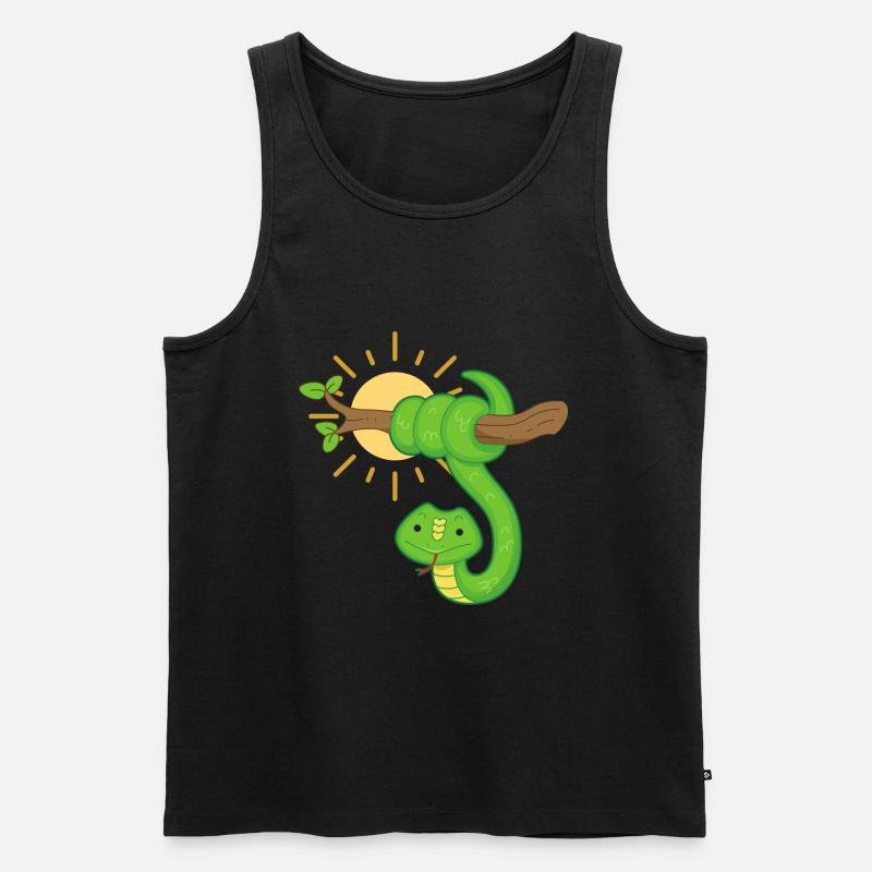 Schlange - Männer Premium Bio Tank Top - Schwarz