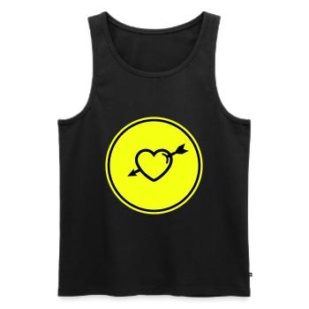 Herz symbol pfeil - Männer Premium Bio Tank Top - Schwarz - Vorne - Michal (187cm)