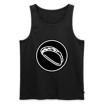 Burrito Symbol - Men's Premium Organic Tank Top - black - Front - Michal (187cm)
