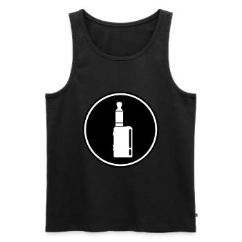 Silhouette de cigarette électronique - Débardeur bio Premium Homme - noir - Devant - AI Model Male 178 light (178cm)