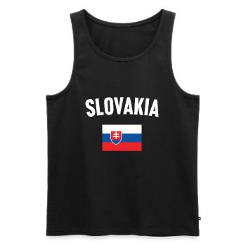 Drapeau de la Slovaquie - Débardeur bio Premium Homme - noir - Devant - AI Model Male 178 light (178cm)