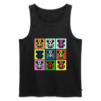 Colorful wild boar design for the wild boar fan - Men's Premium Organic Tank Top - black - Front - Michal (187cm)