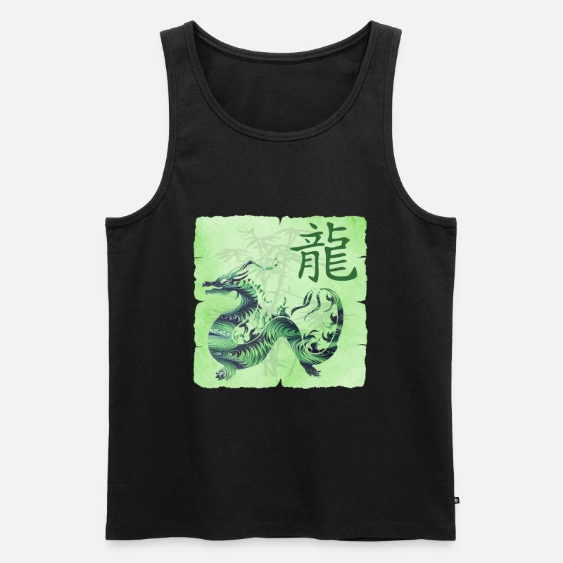 drachen e 108 - Männer Premium Bio Tank Top - Schwarz