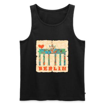 Brandenburg Gate E 4 - Men's Premium Organic Tank Top - black - Front - Michal (187cm)