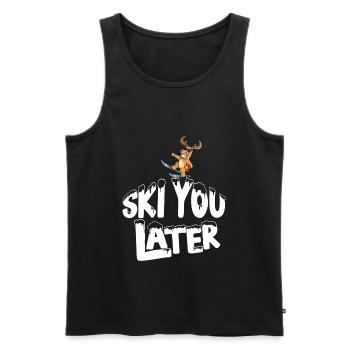 Ski You Later Elch Ski Vacation Apres Ski Shirt - Débardeur bio Premium Homme - noir - Devant - Michal (187cm)