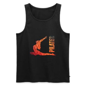 Chemise Pilates - Débardeur bio Premium Homme - noir - Devant - AI Model Male 178 light (178cm)