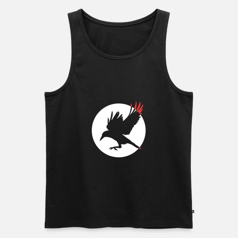 Rabe Krähe - Männer Premium Bio Tank Top - Schwarz