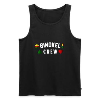 Jumelles Crew Card Game Jumelles Benoggel - Débardeur bio Premium Homme - noir - Devant - Michal (187cm)