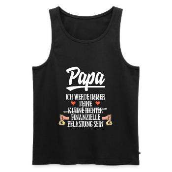 Papa kleine Tochter finanzielle Belastung - Männer Premium Bio Tank Top - Schwarz - Vorne - AI Model Male 178 light (178cm)