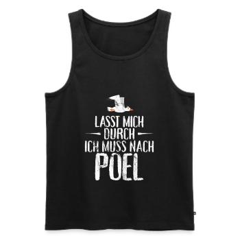 Lasst mich durch ich muss nach Poel Möwe - Männer Premium Bio Tank Top - Schwarz - Vorne - AI Model Male 178 light (178cm)