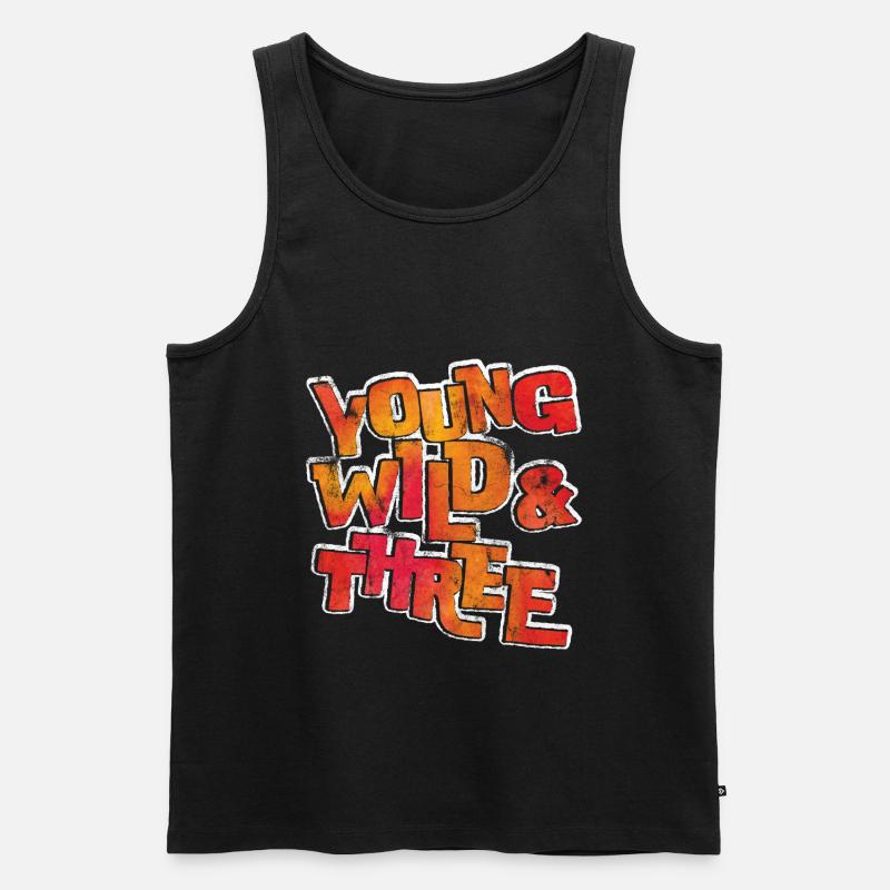 Young Wild Three 3 Compleanno 4 - Canottiera ecologica premium da uomo - nero
