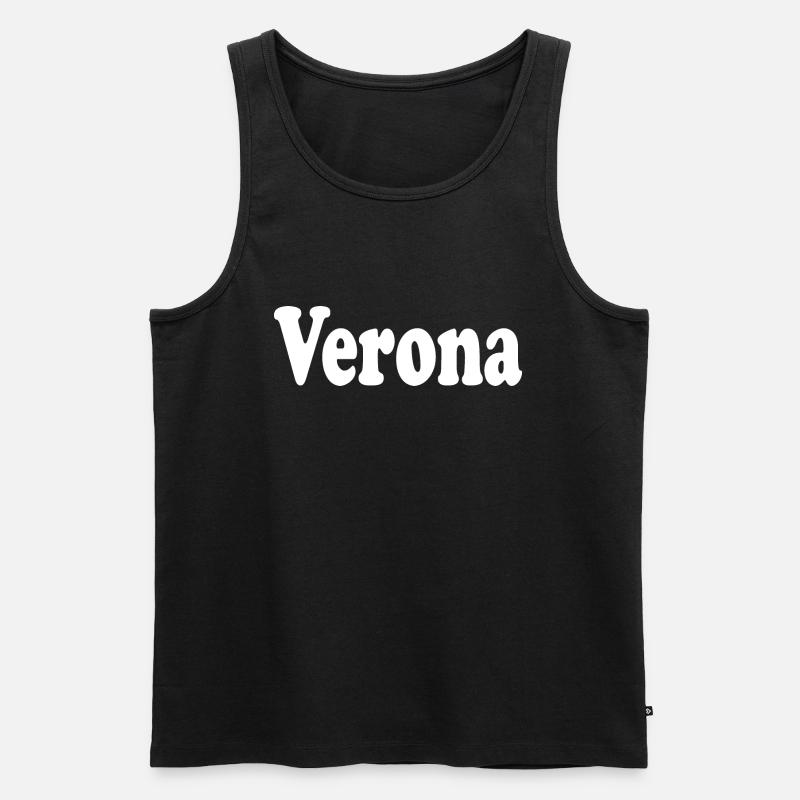 verona - Männer Premium Bio Tank Top - Schwarz