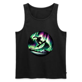 Snowboard Snowboarder Snowboarding Nordlichter - Männer Premium Bio Tank Top - Schwarz - Vorne - Michal (187cm)