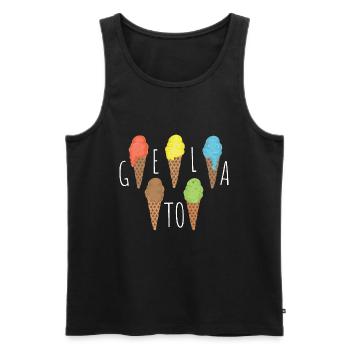Gelato - Männer Premium Bio Tank Top - Schwarz - Vorne - Michal (187cm)