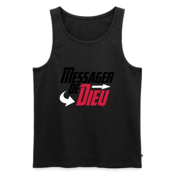 Messager de Dieu - Débardeur bio Premium Homme - noir - Devant - AI Model Male 178 light (178cm)