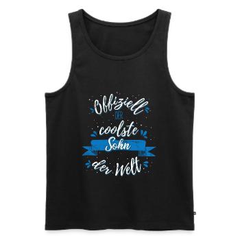 Offiziell der coolste Sohn der Welt - Männer Premium Bio Tank Top - Schwarz - Vorne - AI Model Male 178 light (178cm)
