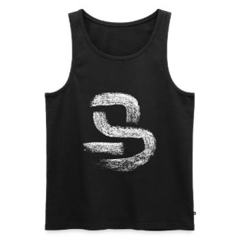 Horse (Ma) Chinese - Men's Premium Organic Tank Top - black - Front - AI Model Male 178 light (178cm)