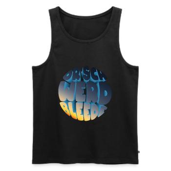 Or' Werd Bleede (Sächsische-Mundart-Edition) - Männer Premium Bio Tank Top - Schwarz - Vorne - Michal (187cm)