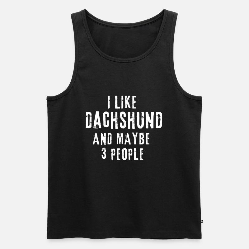 Dackel - Männer Premium Bio Tank Top - Schwarz