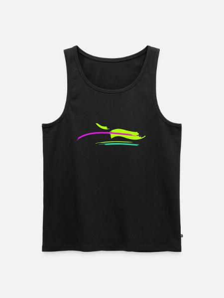 Brush Stroke Design - Men's Premium Organic Tank Top - black
