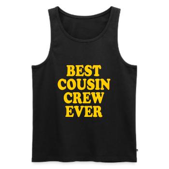 Best cousin crew ever - Débardeur bio Premium Homme - noir - Devant - Michal (187cm)
