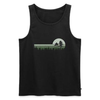Wald Natur Wildnis Bäume Naturliebhaber - Männer Premium Bio Tank Top - Schwarz - Vorne - Michal (187cm)