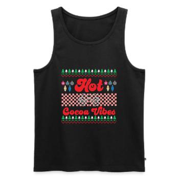 Heißer Kakao Vibes Süße Heiße Schokolade Hässliche Weihnachten - Männer Premium Bio Tank Top - Schwarz - Vorne - AI Model Male 178 light (178cm)
