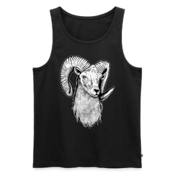 Widder Geschenk Sternzeichen - Männer Premium Bio Tank Top - Schwarz - Vorne - Michal (187cm)
