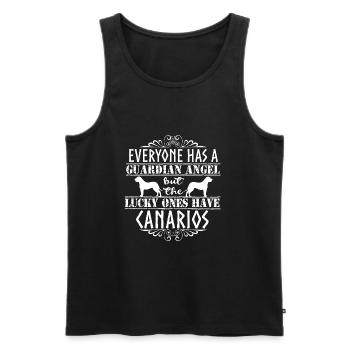 Canario Angels - Männer Premium Bio Tank Top - Schwarz - Vorne - AI Model Male 178 light (178cm)