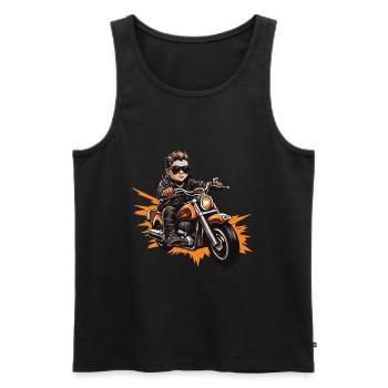 Motorcycle Biker Baby - Men's Premium Organic Tank Top - black - Front - AI Model Male 178 light (178cm)