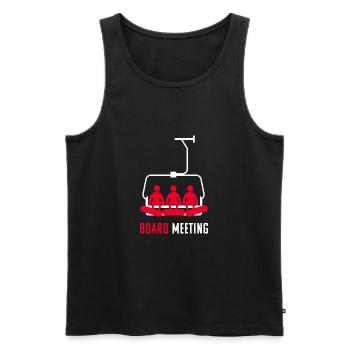 Snowboard Board Meeting! Outfit Witzig Apres Ski - Männer Premium Bio Tank Top - Schwarz - Vorne - AI Model Male 178 light (178cm)