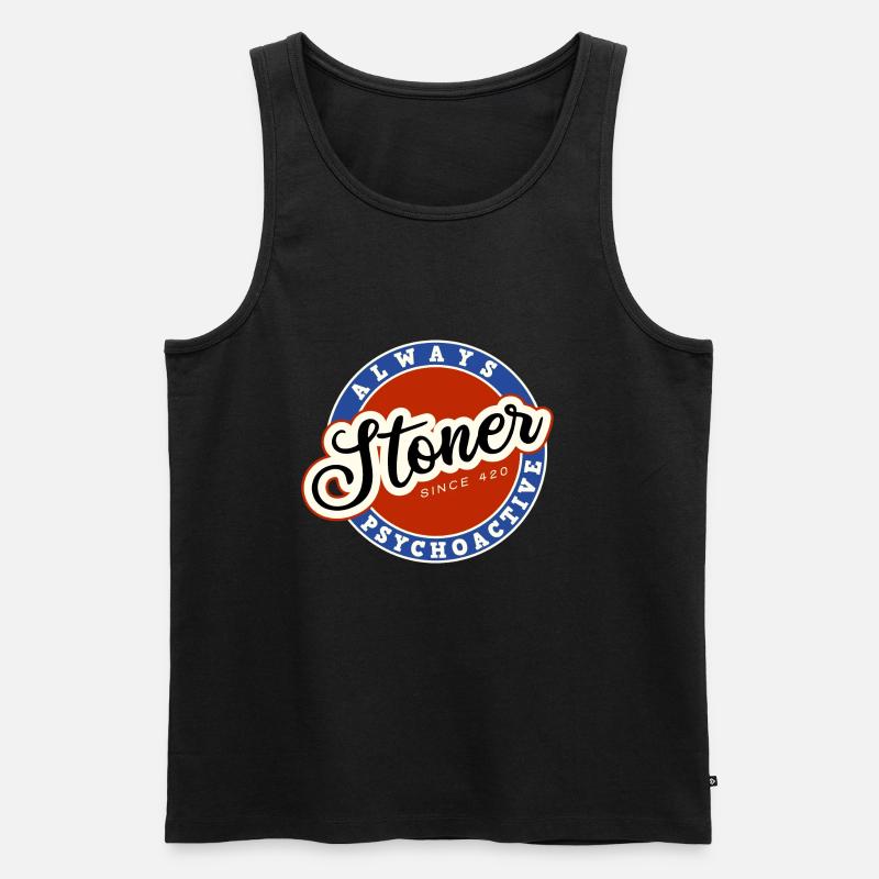 STONER - Männer Premium Bio Tank Top - Schwarz