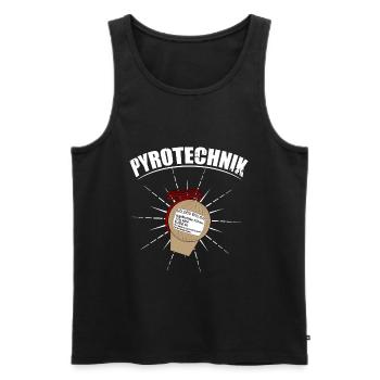 Pyrotechnik Feuerwerk Shell - Männer Premium Bio Tank Top - Schwarz - Vorne - Michal (187cm)