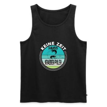 Keine Zeit muss Krabben pulen Nordsee Norddeutsch - Männer Premium Bio Tank Top - Schwarz - Vorne - Michal (187cm)