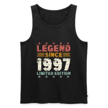 Legende 1997 Jahrgang Geburtstag Geschenk - Männer Premium Bio Tank Top - Schwarz - Vorne - Michal (187cm)