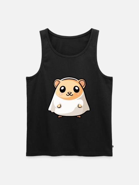 Hamster Halloween Lustig Geist - Männer Premium Bio Tank Top - Schwarz